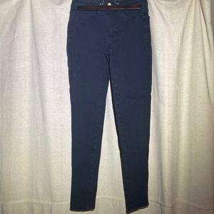 Black straight leg jeans